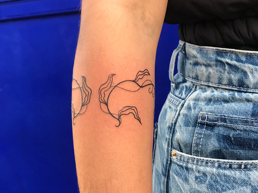 Billede af Emily's tatoveringer